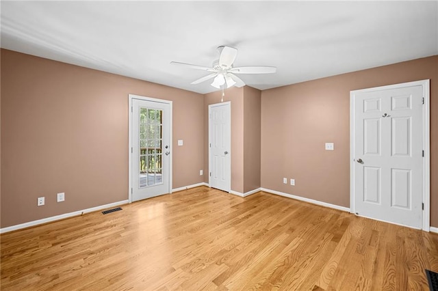 412 Gray Fox Dr, Canton, GA 30114 - unfurnished room with ceiling fan and light wood-style floors