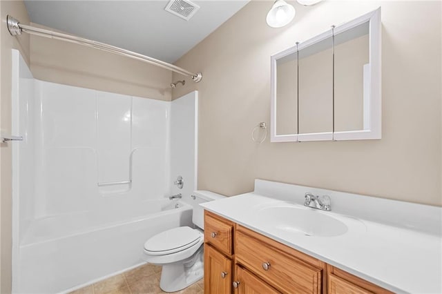 412 Gray Fox Dr, Canton, GA 30114 - bathroom with vanity, shower / washtub combination, and tile patterned flooring