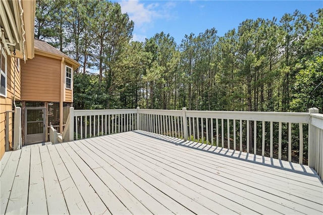 412 Gray Fox Dr, Canton, GA 30114 - wooden deck with view of wooded area