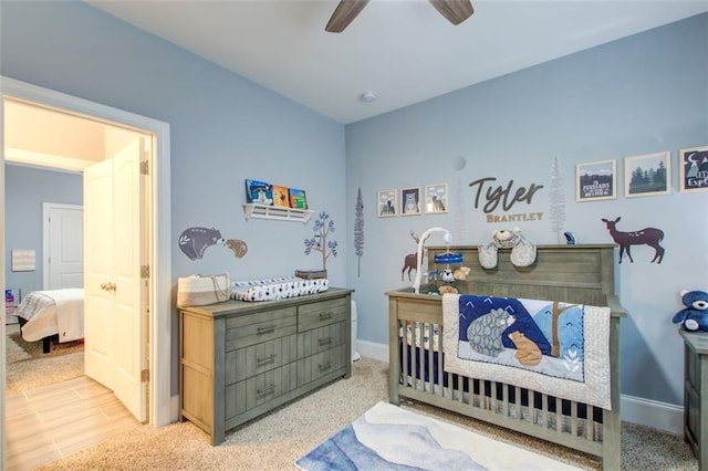 401 Night Hawk Ct, Canton, GA 30114 - bedroom featuring baseboards and a ceiling fan