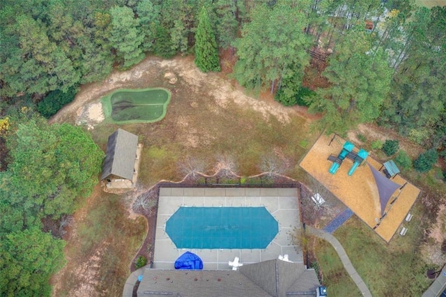 401 Night Hawk Ct, Canton, GA 30114 - bird's eye view of a pool area