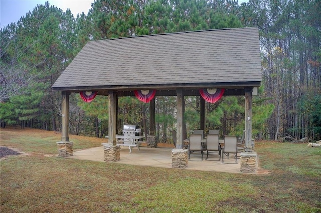 401 Night Hawk Ct, Canton, GA 30114 - view of patio featuring a gazebo and a grill