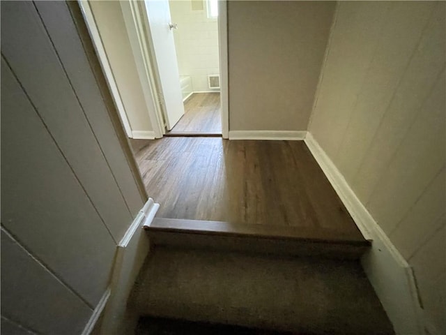 corridor featuring light hardwood / wood-style floors