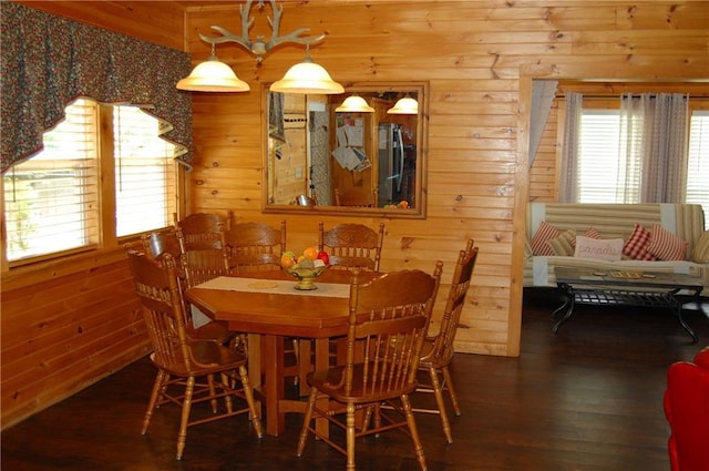 30C River Forest Pl, Suches, GA 30572 - dining room with wood finished floors and wooden walls