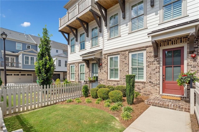 1104 Thomas St, Woodstock, GA 30188 - entrance to property featuring brick siding and a residential view