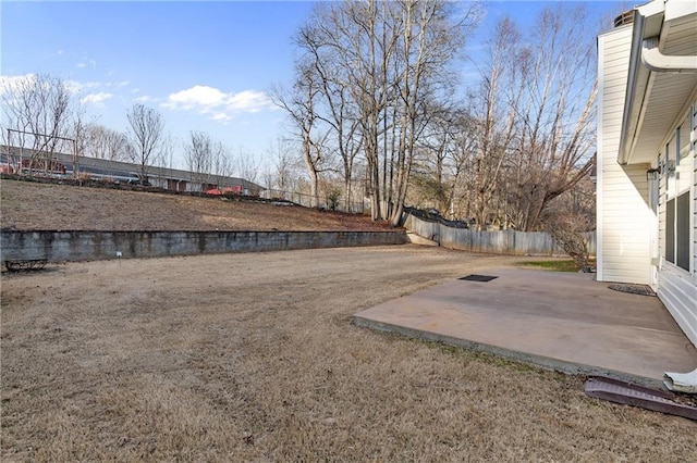 view of yard with a patio area