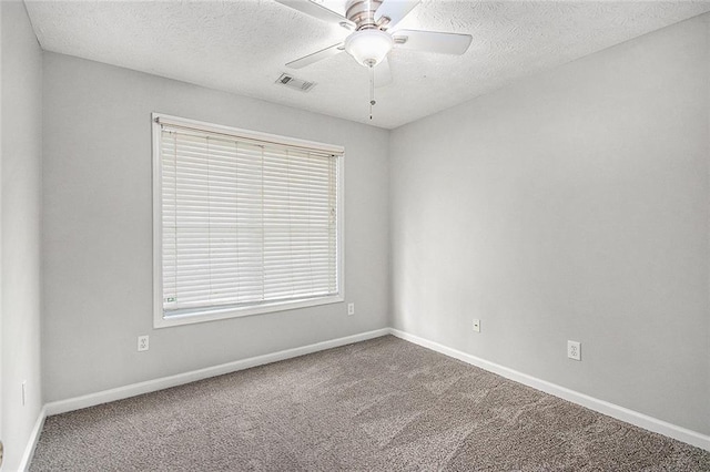 104 Terrapin Ct, Carrollton, GA 30116 - unfurnished room featuring carpet, ceiling fan, a textured ceiling, baseboards, and healthy amount of natural light