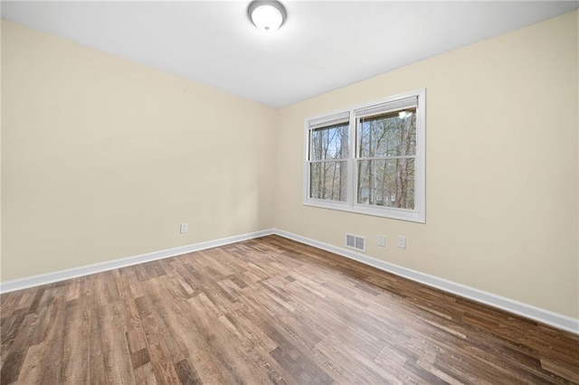 empty room with wood-type flooring