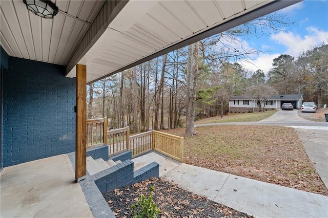 exterior space with a porch