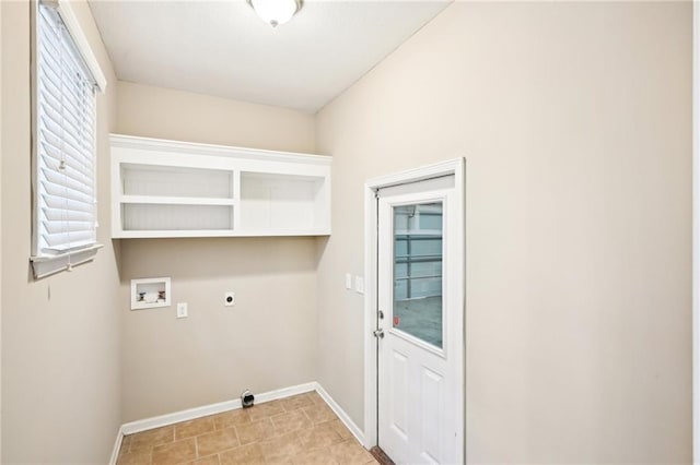 105 Spring Forest Way, Sharpsburg, GA 30277 - laundry room featuring washer hookup, laundry area, electric dryer hookup, and baseboards