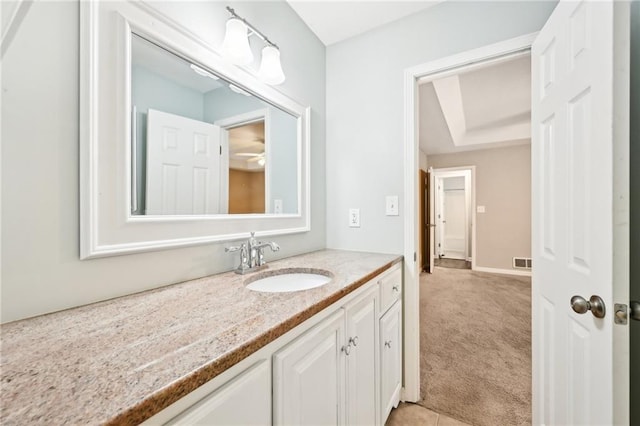 105 Spring Forest Way, Sharpsburg, GA 30277 - bathroom featuring visible vents and vanity