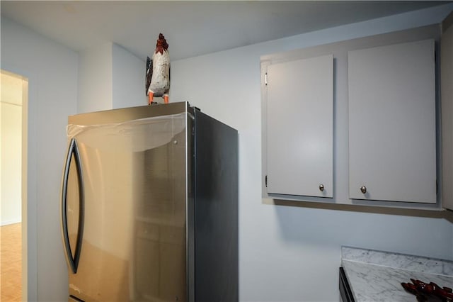 interior space featuring refrigerator