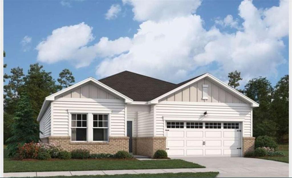 122 Hynes St, Bethlehem, GA 30260 - craftsman-style house with board and batten siding and brick siding