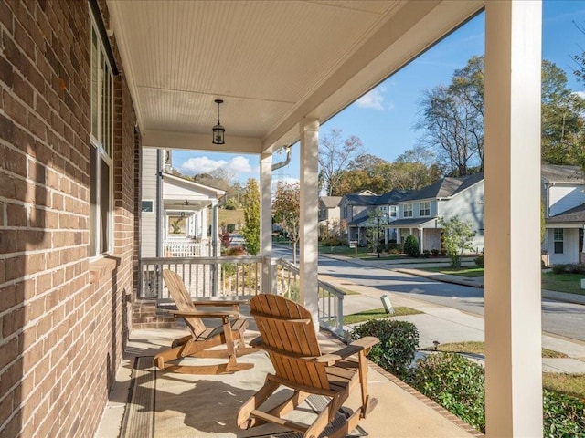 view of patio with a porch