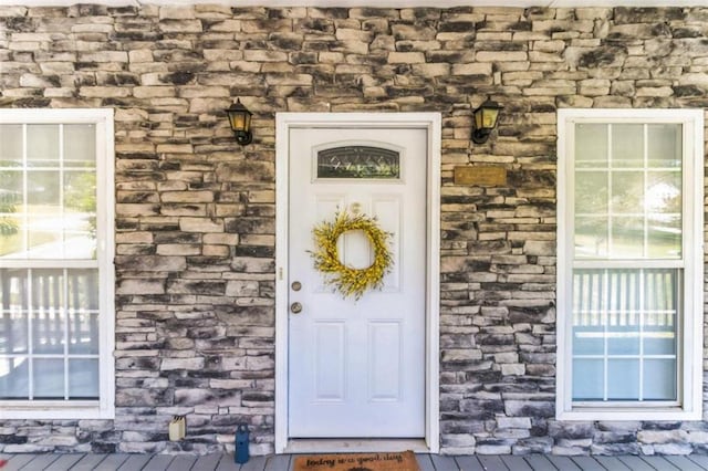 view of doorway to property