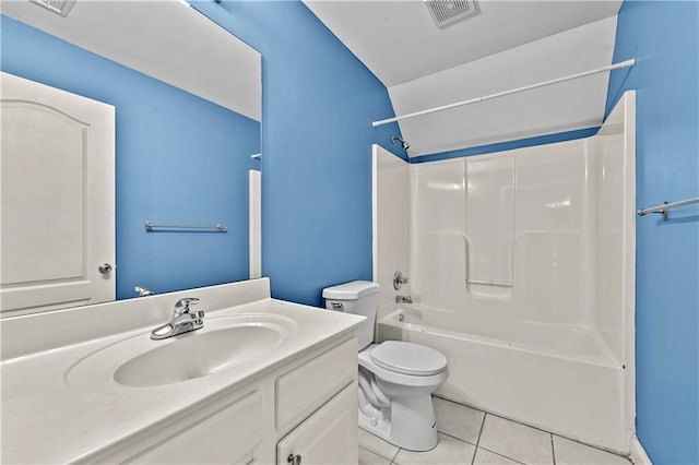 1920 Lee Patrick Dr, Dacula, GA 30019 - full bath with tile patterned floors, toilet, vanity, and shower / tub combination