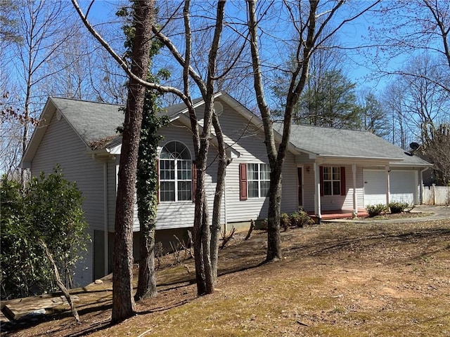 view of front of home featuring a garage