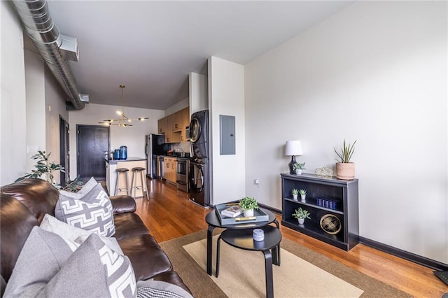 5300 Peachtree Rd Unit 3206, Atlanta, GA 30341 - living area featuring wood finished floors and electric panel