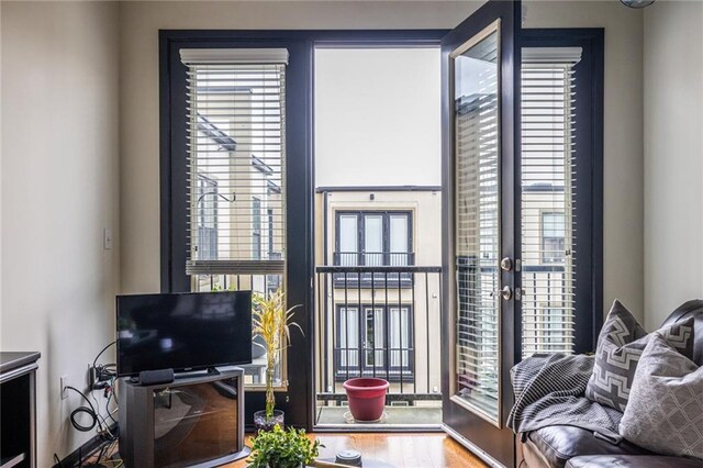 5300 Peachtree Rd Unit 3206, Atlanta, GA 30341 - living room featuring french doors