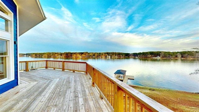 137 Rockville Springs Ct, Eatonton, GA 31024 - wooden deck featuring a water view