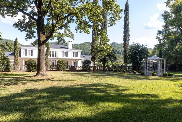 view of yard featuring a gazebo