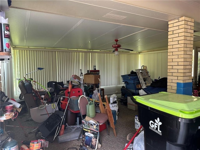 115 Cannongate Cir, Sharpsburg, GA 30277 - garage with a ceiling fan