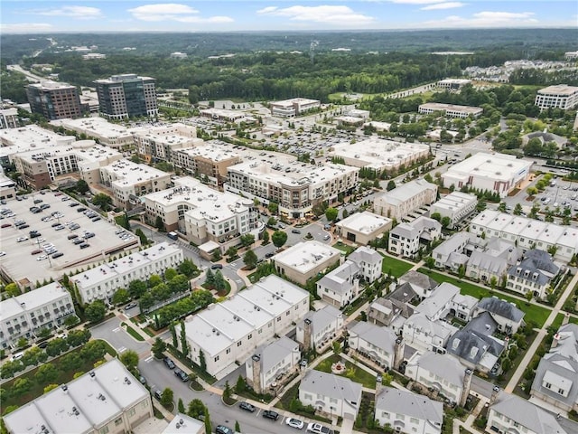 bird's eye view with a view of trees