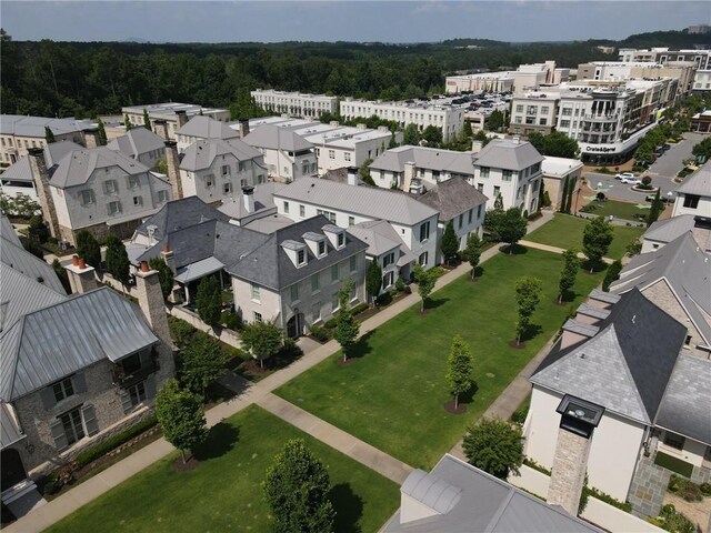 aerial view with a residential view