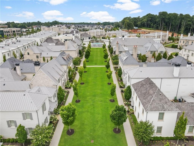 aerial view featuring a residential view