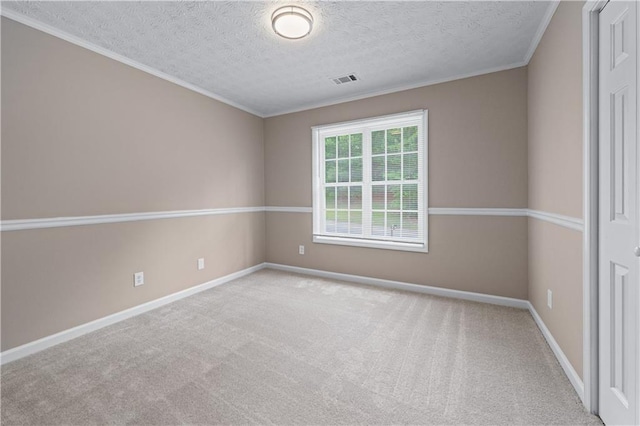 356 Chardonnay Trce, Braselton, GA 30517 - carpeted empty room with ornamental molding and a textured ceiling