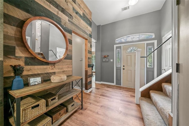 entryway featuring hardwood / wood-style floors