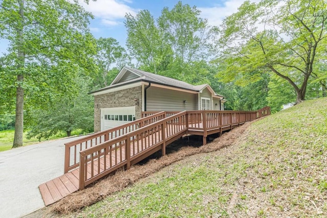 3329 Walt Stephens Rd, Stockbridge, GA 30281 - view of side of property with a deck
