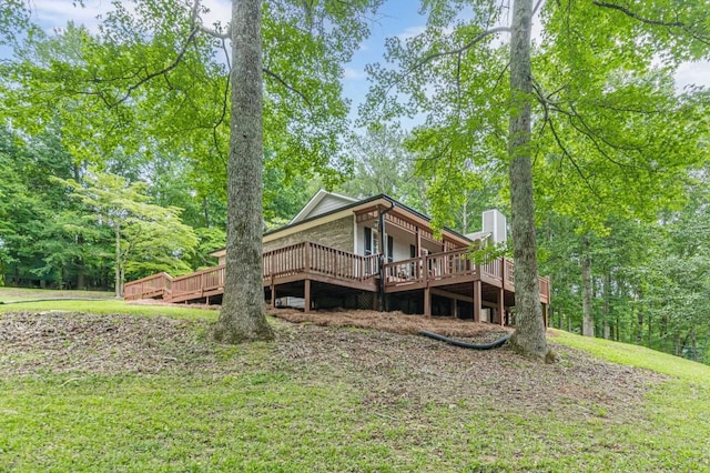 3329 Walt Stephens Rd, Stockbridge, GA 30281 - rear view of property featuring a wooden deck