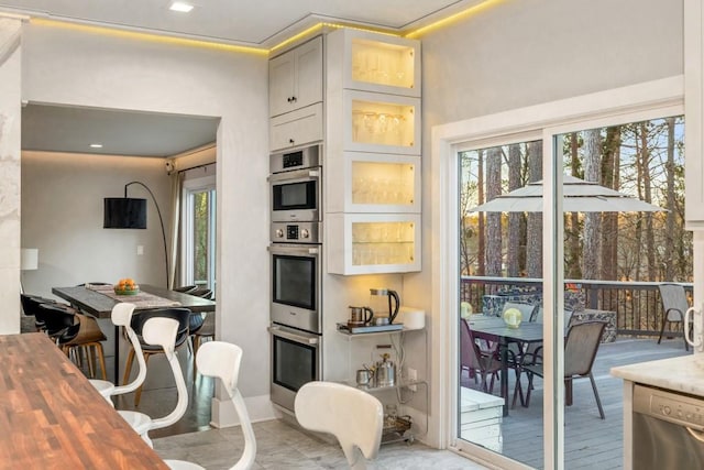 kitchen with stainless steel appliances