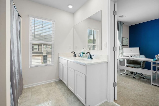 bathroom with vanity