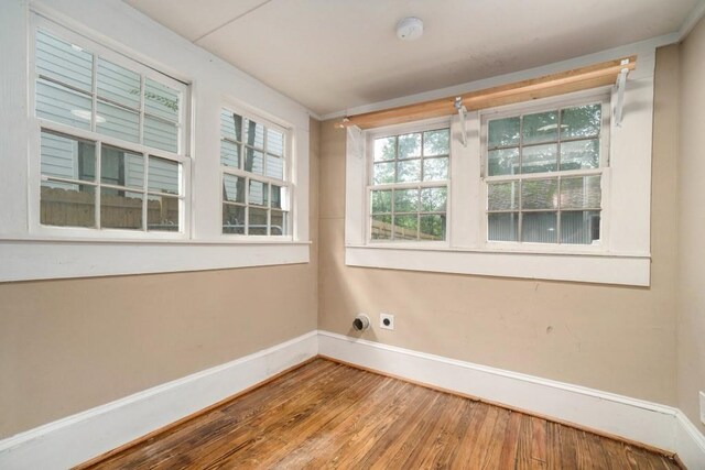 724 Bellemeade Ave NW, Atlanta, GA 30318 - spare room with hardwood / wood-style floors and a smoke detector