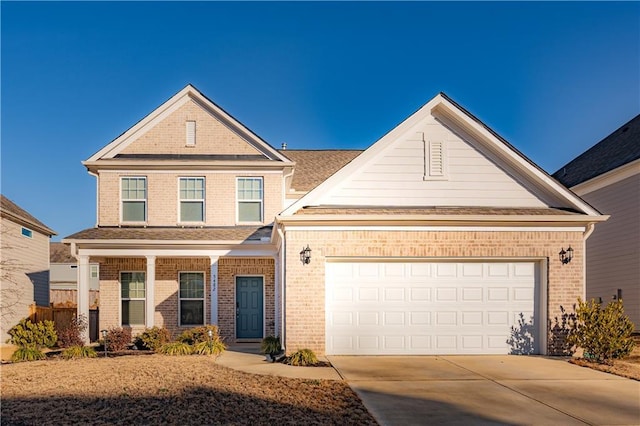 view of front of home featuring a garage