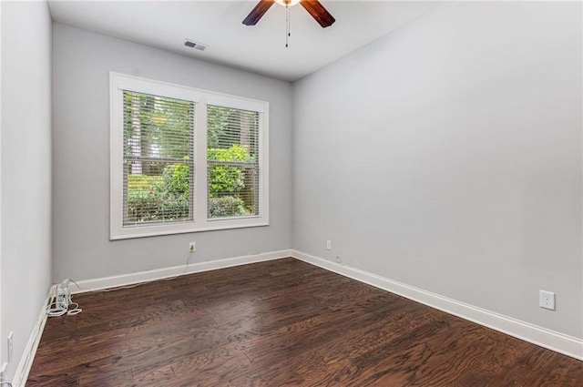2544 Thompson Rd NE, Brookhaven, GA 30319 - unfurnished room featuring dark wood-style floors and ceiling fan