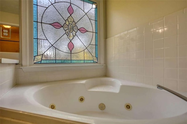 bathroom featuring a tub