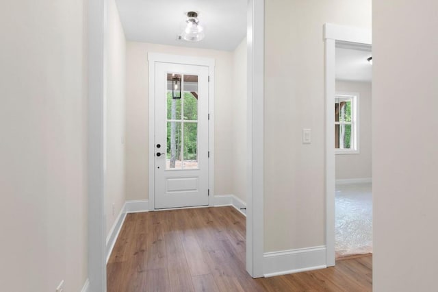 160 Doris Path, Dallas, GA 30157 - doorway featuring healthy amount of natural light, wood finished floors, and baseboards