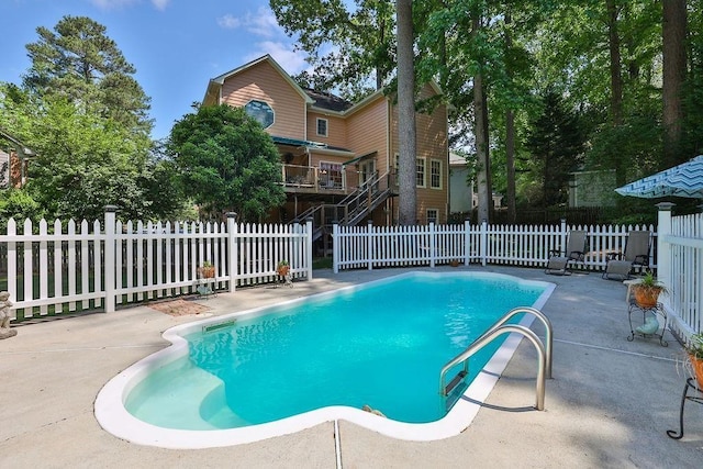 view of pool with a patio