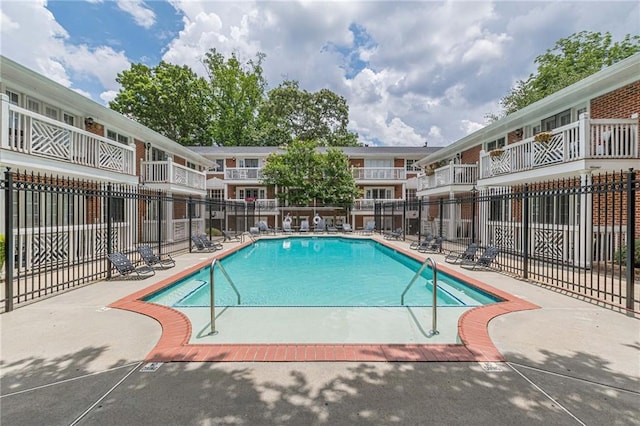 view of pool with a patio