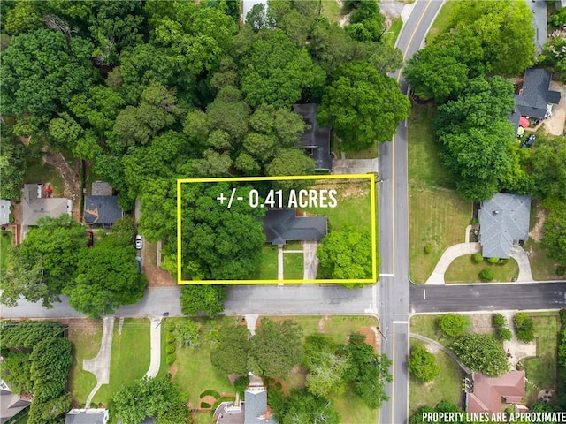 view of property location with property parcel outlined