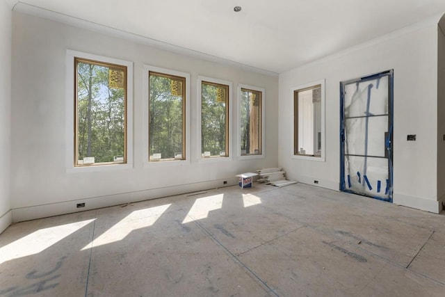 view of spare room