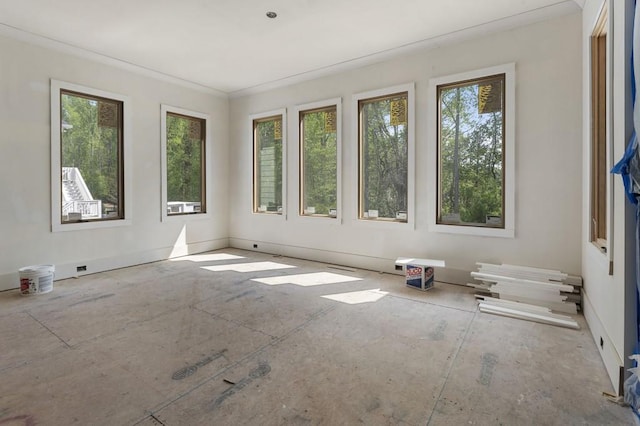 view of spare room