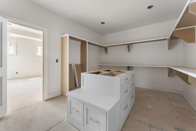 view of walk in closet