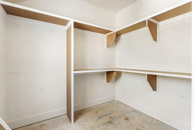 view of walk in closet