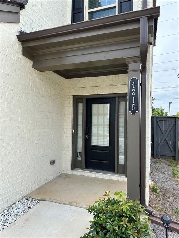 view of doorway to property