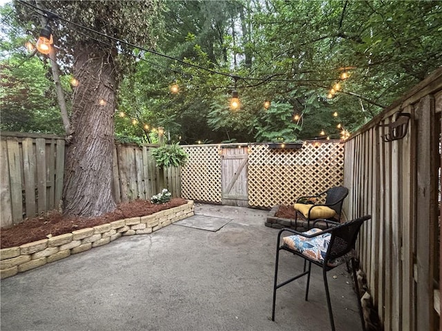 view of patio / terrace featuring a fenced backyard