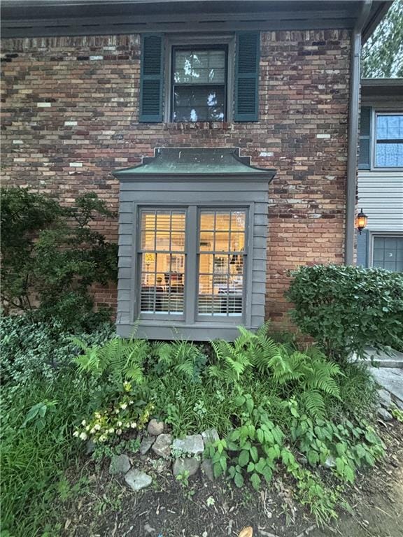 exterior view of brick siding